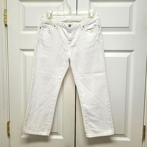 Michael Kors White Denim Cropped Jeans